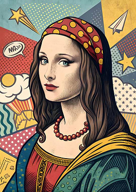 Pop Art Mona Lisa Portrait