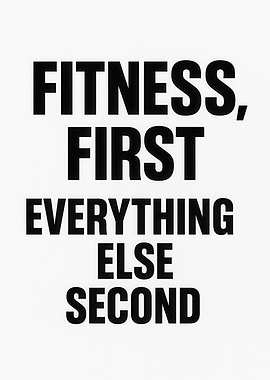 Fitness First Motivational Text Art