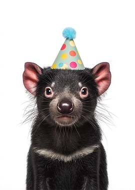 Tasmanian Devil with Party Hat