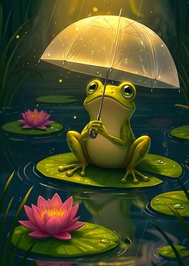 Frog in the Rain