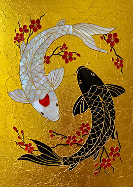 Yin Yang Koi Fish