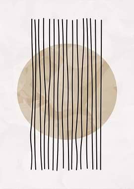 Abstract Circle and Lines Art