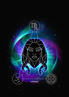 Virgo Zodiac Sign Digital Art