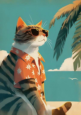 Cool Cat on Vacation
