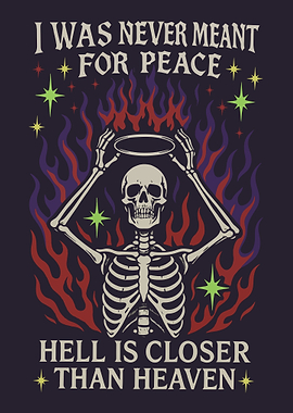 Skeleton with Halo and Flames