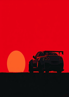 Sport Car at Sunset