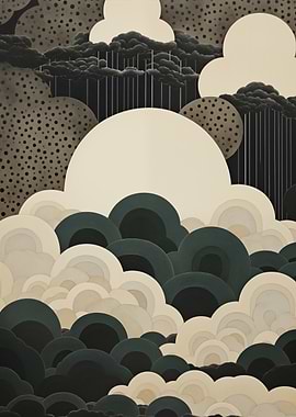 Abstract Cloudscape Rain