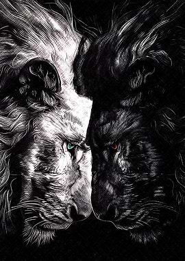 Lion Duality: Light and Shadow