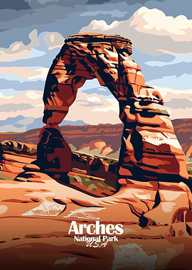 Arches National Park Travel Poster
