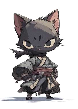 Cartoon Cat Ninja