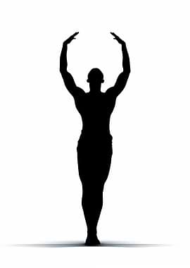 Silhouette of Muscular Man