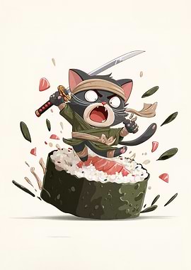 Sushi Cat Ninja Warrior