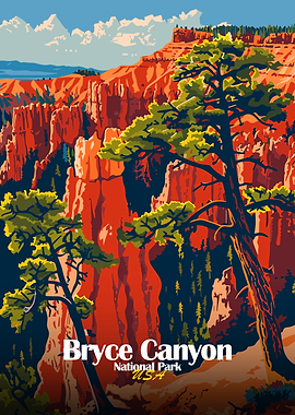 Bryce Canyon National Park Illustration