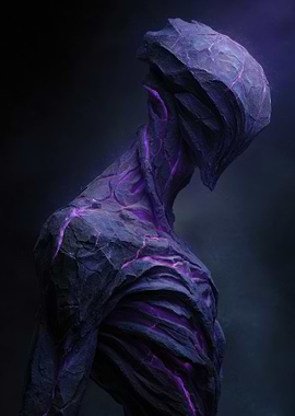 Stone Creature with Purple Veins