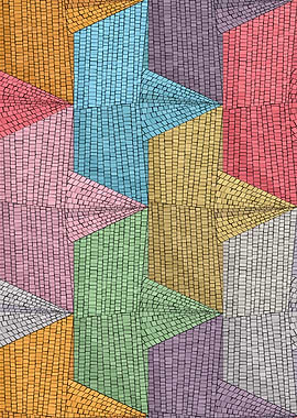 Colorful Mosaic Geometric Pattern