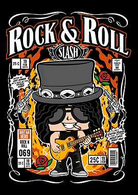 Slash Rock and Roll Cartoon