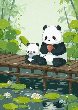 Panda bridge drinking