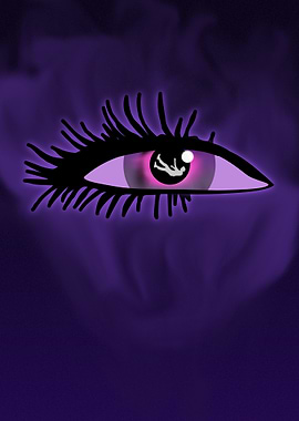 Eye with Falling Figure Reflection