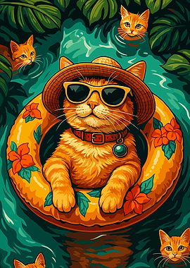 Cool Cat Summer Vacation