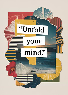 Unfold Your Mind Collage Art