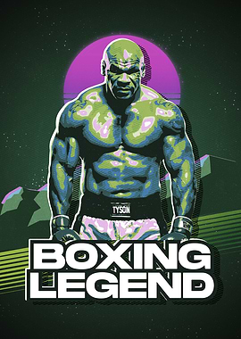 Mike Tyson Boxing Legend Retro Art