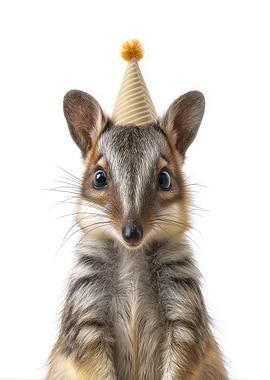 Numbat with Birthday Hat