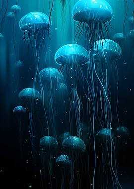 Underwater Jellyfish Swarm