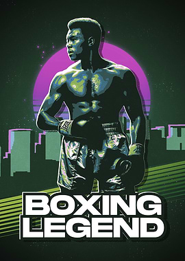 Boxing Legend Retro Art