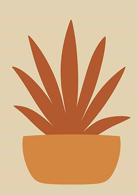 Minimalist Potted Plant Illustration