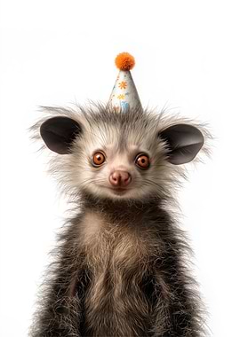Aye-aye with Party Hat