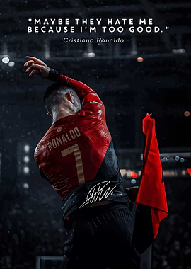 Cristiano Ronaldo Quote Portrait