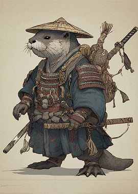 Otter Samurai Warrior