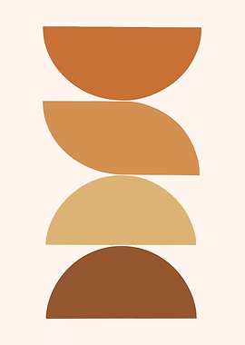 Abstract Geometric Shapes in Earth Tones