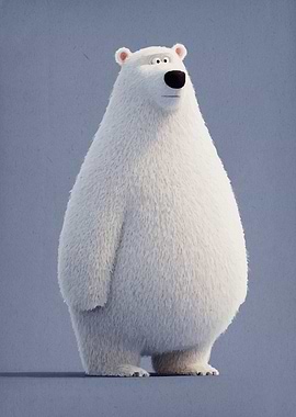 Cartoon Polar Bear Standing