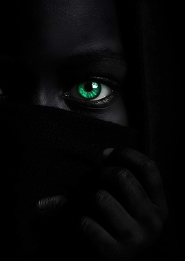 Emerald Eye in Darkness