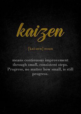 Kaizen Definition Art Print