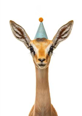 Gerenuk with Party Hat