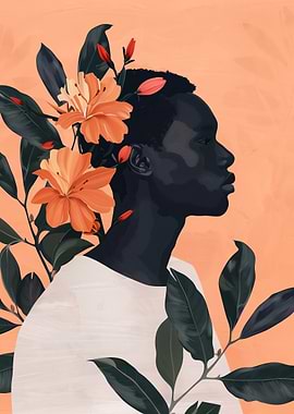 Floral Portrait of a Man