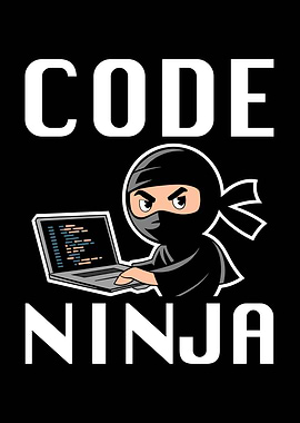 Code Ninja Cartoon Illustration