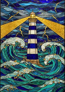 Stained Glass Lighthouse