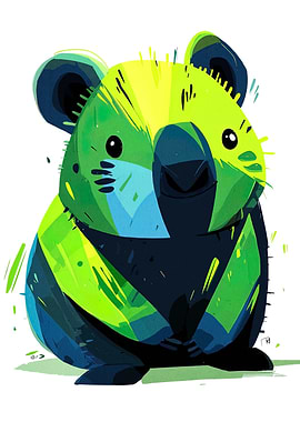 Abstract Koala Illustration