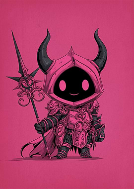 Cute Horned Knight Spear