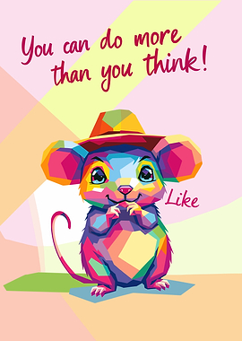 Motivational Mouse with Hat