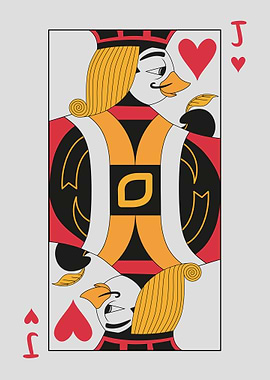 Penguin Playing Cards: Jack of Hearts