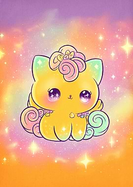 Kawaii Cat Pastel Colors