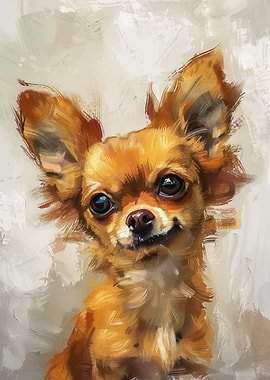 Chihuahua Portrait Painting