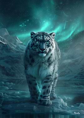 Silent Sentinel – Ethereal Wilderness Snow Leopard