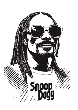 Snoop Dogg Black and White Portrait
