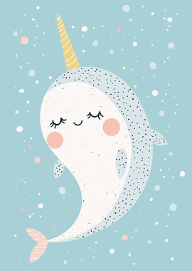 Cute Narwhal Illustration