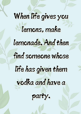 Lemons, Lemonade, Vodka, Party